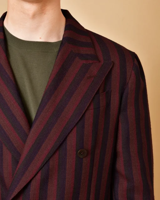 La Piscine Paris Veste en laine à rayures multicolore Ernesto*Homme Blousons & Vestes