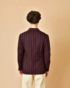 La Piscine Paris Veste en laine à rayures multicolore Ernesto*Homme Blousons & Vestes