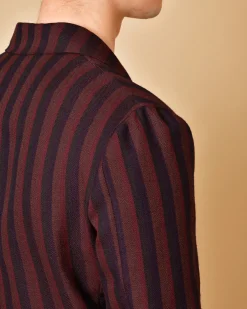 La Piscine Paris Veste en laine à rayures multicolore Ernesto*Homme Blousons & Vestes