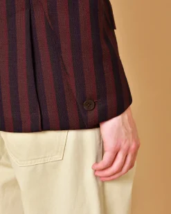 La Piscine Paris Veste en laine à rayures multicolore Ernesto*Homme Blousons & Vestes