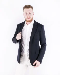 La Piscine Paris Veste en laine et soie à logo brodé Dolce & Gabbana*Homme Blousons & Vestes