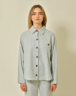 La Piscine Paris Veste en laine mélangée à imprimé vichy Diega*Femme Blousons & Vestes