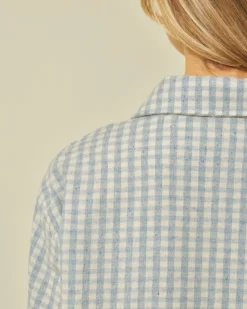 La Piscine Paris Veste en laine mélangée à imprimé vichy Diega*Femme Blousons & Vestes