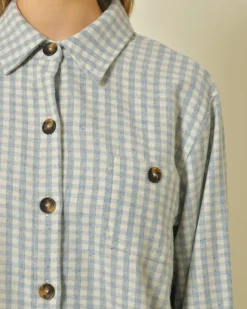 La Piscine Paris Veste en laine mélangée à imprimé vichy Diega*Femme Blousons & Vestes