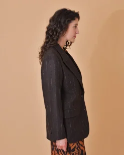 La Piscine Paris Veste en laine mélangée à rayures Chloé Stora*Femme Blousons & Vestes