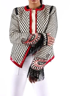 La Piscine Paris Veste en soie à broderies perles Just Cavalli*Femme Blousons & Vestes