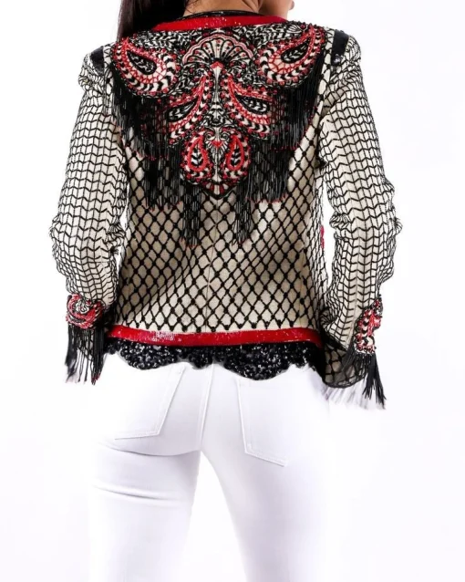 La Piscine Paris Veste en soie à broderies perles Just Cavalli*Femme Blousons & Vestes