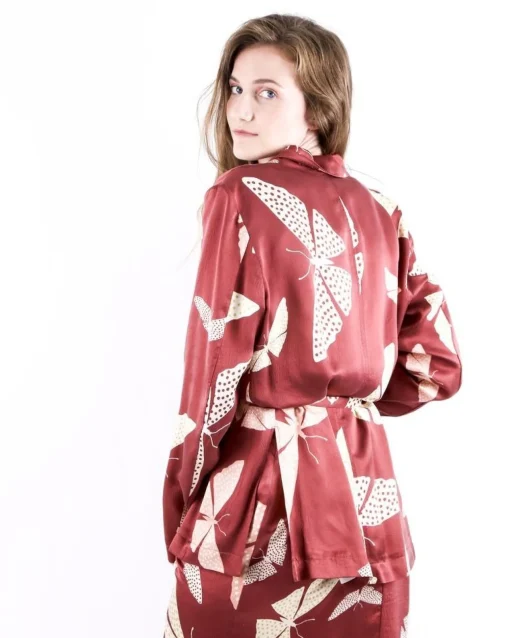 La Piscine Paris Veste en soie à motifs papillons Forte Forte*Femme Blousons & Vestes