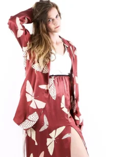 La Piscine Paris Veste en soie à motifs papillons Forte Forte*Femme Blousons & Vestes