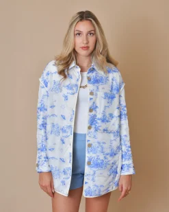 La Piscine Paris Veste en tissu imperméable à imprimé T_Coat*Femme Blousons & Vestes