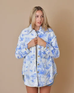 La Piscine Paris Veste en tissu imperméable à imprimé T_Coat*Femme Blousons & Vestes