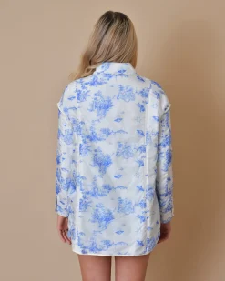 La Piscine Paris Veste en tissu imperméable à imprimé T_Coat*Femme Blousons & Vestes