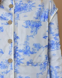La Piscine Paris Veste en tissu imperméable à imprimé T_Coat*Femme Blousons & Vestes