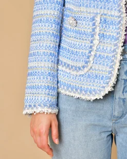 La Piscine Paris Veste en tweed à boutons perles Edward Achour*Femme Blousons & Vestes
