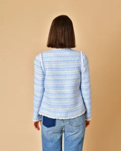 La Piscine Paris Veste en tweed à boutons perles Edward Achour*Femme Blousons & Vestes