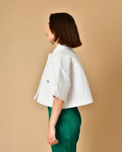 La Piscine Paris Veste en tweed à boutons strass Edward Achour*Femme Blousons & Vestes