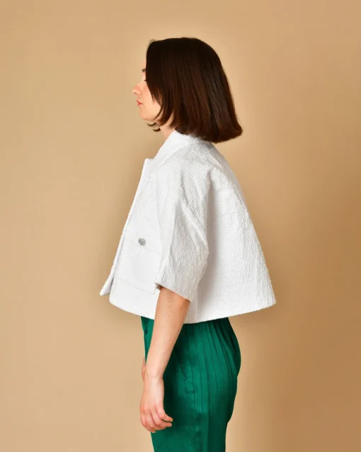 La Piscine Paris Veste en tweed à boutons strass Edward Achour*Femme Blousons & Vestes