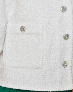 La Piscine Paris Veste en tweed à boutons strass Edward Achour*Femme Blousons & Vestes