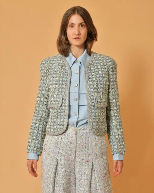 La Piscine Paris Veste en tweed à fil métallisés Edward Achour*Femme Blousons & Vestes