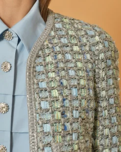 La Piscine Paris Veste en tweed à fil métallisés Edward Achour*Femme Blousons & Vestes