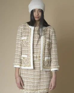 La Piscine Paris Veste en tweed à fils métallisés Edward Achour*Femme Blousons & Vestes