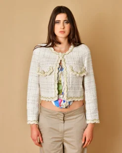 La Piscine Paris Veste en tweed aux fils dorés Edward Achour*Femme Blousons & Vestes