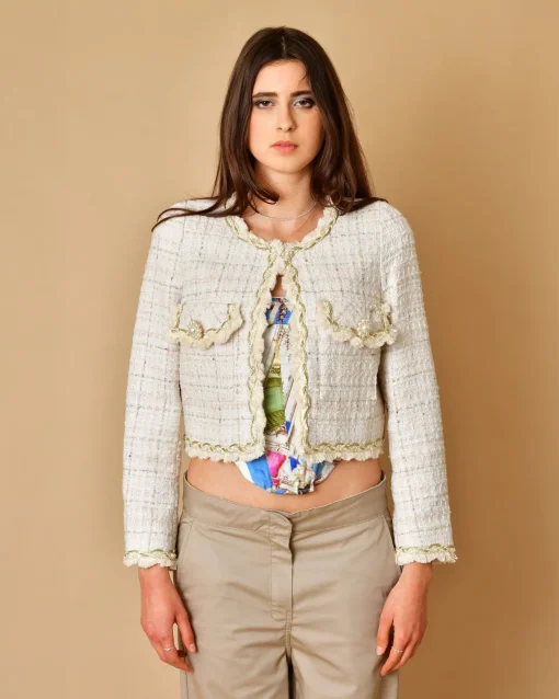 La Piscine Paris Veste en tweed aux fils dorés Edward Achour*Femme Blousons & Vestes