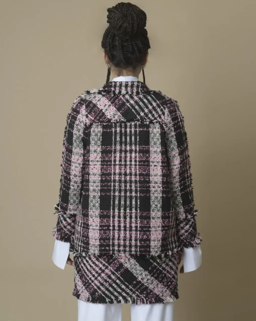 La Piscine Paris Veste en tweed e et rose Edward Achour*Femme Blousons & Vestes