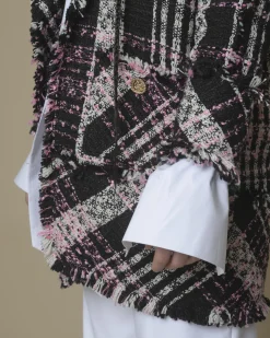 La Piscine Paris Veste en tweed e et rose Edward Achour*Femme Blousons & Vestes