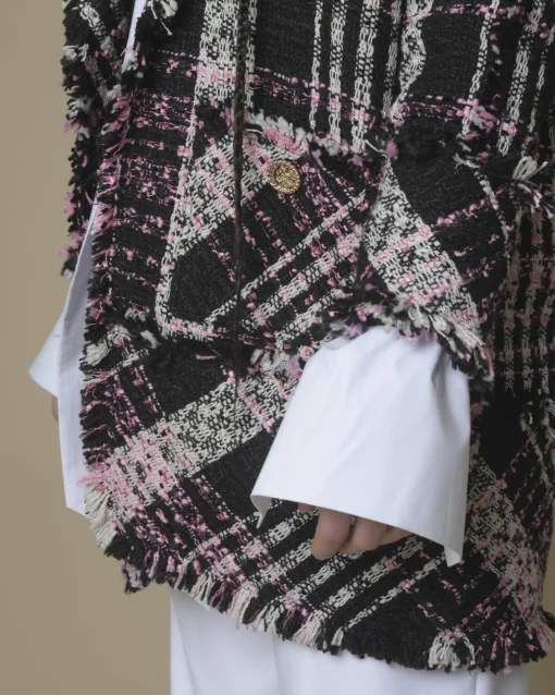 La Piscine Paris Veste en tweed e et rose Edward Achour*Femme Blousons & Vestes