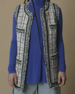 La Piscine Paris Veste en tweed sans manches Edward Achour*Femme Blousons & Vestes