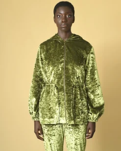 La Piscine Paris Veste en velours à capuche Roi Du Lac*Femme Blousons & Vestes