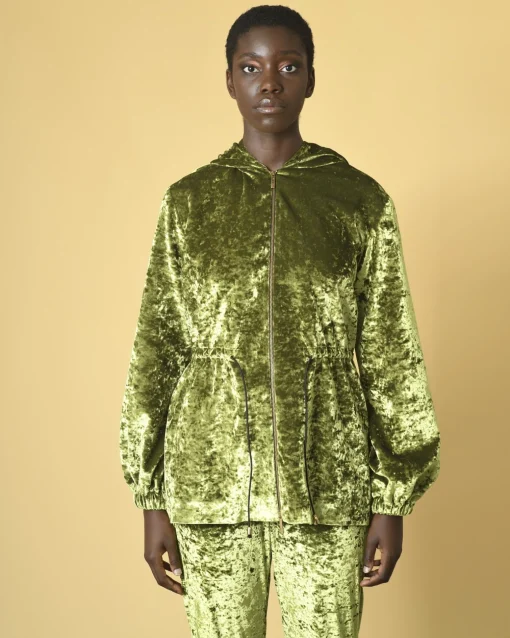 La Piscine Paris Veste en velours à capuche Roi Du Lac*Femme Blousons & Vestes