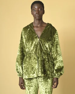 La Piscine Paris Veste en velours à capuche Roi Du Lac*Femme Blousons & Vestes