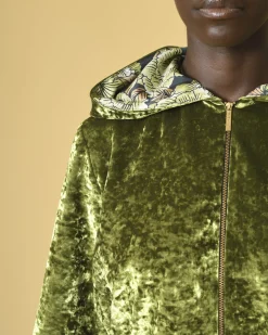 La Piscine Paris Veste en velours à capuche Roi Du Lac*Femme Blousons & Vestes