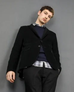La Piscine Paris Veste en velours rayé à empiècement dans le col Marchand Drapier*Homme Blousons & Vestes
