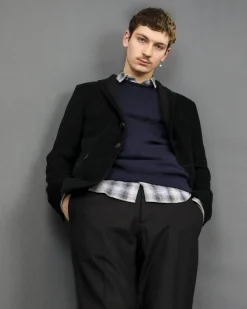 La Piscine Paris Veste en velours rayé à empiècement dans le col Marchand Drapier*Homme Blousons & Vestes