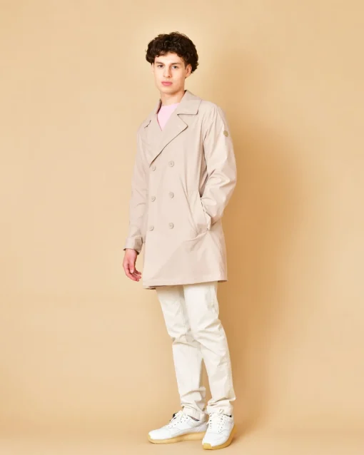 La Piscine Paris Veste imperméable à double boutonnage People Of Shibuya*Homme Blousons & Vestes