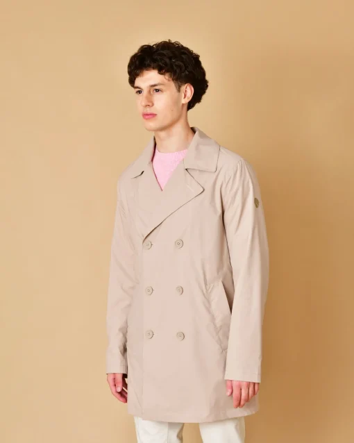 La Piscine Paris Veste imperméable à double boutonnage People Of Shibuya*Homme Blousons & Vestes