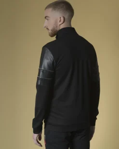 La Piscine Paris Veste jogging à empiècements en cuir John Richmond*Homme Sportwear|Blousons & Vestes