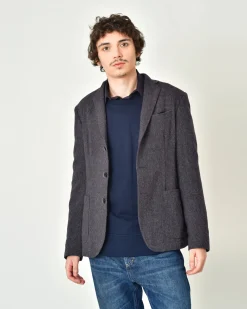 La Piscine Paris Veste laine vierge à imprimé chevron Roda*Homme Blousons & Vestes