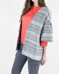 La Piscine Paris Veste léger en coton à motif ethnique Purotatto*Femme Blousons & Vestes