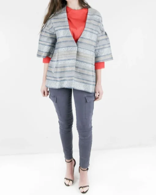 La Piscine Paris Veste léger en coton à motif ethnique Purotatto*Femme Blousons & Vestes