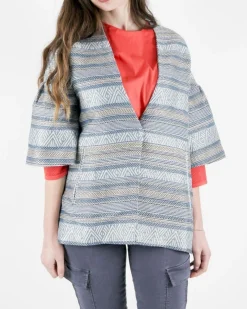 La Piscine Paris Veste léger en coton à motif ethnique Purotatto*Femme Blousons & Vestes