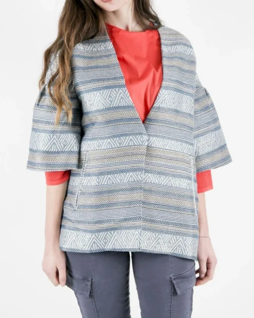 La Piscine Paris Veste léger en coton à motif ethnique Purotatto*Femme Blousons & Vestes