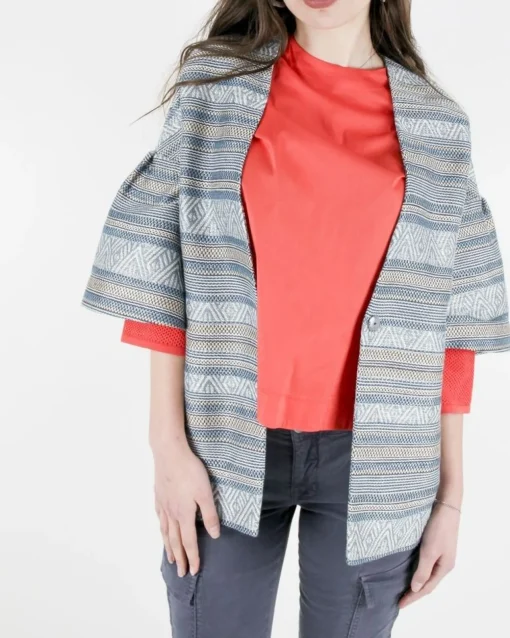 La Piscine Paris Veste léger en coton à motif ethnique Purotatto*Femme Blousons & Vestes