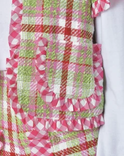 La Piscine Paris Veste manches courtes d'ensemble tartan Edward Achour*Femme Blousons & Vestes