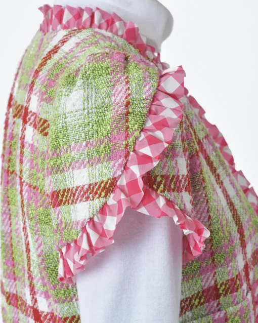 La Piscine Paris Veste manches courtes d'ensemble tartan Edward Achour*Femme Blousons & Vestes