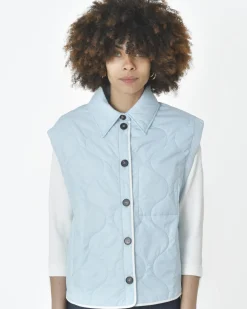 La Piscine Paris Veste sans manche e clair T_Coat*Femme Blousons & Vestes
