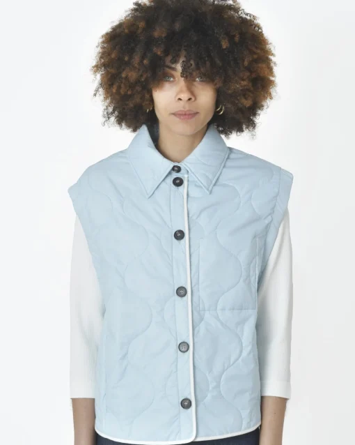La Piscine Paris Veste sans manche e clair T_Coat*Femme Blousons & Vestes